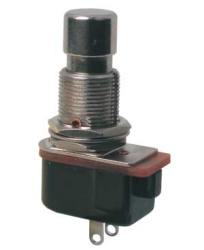 Přepínač tlačítko kul.ON-(OFF)  12V kov