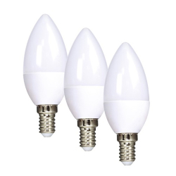 Žárovka LED E14  6W bílá teplá ECOLUX SOLIGHT WZ431-3 3ks