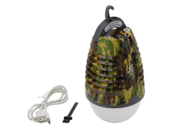 Svítilna CATTARA 13179  PEAR ARMY s lapačem hmyzu, nabíjecí