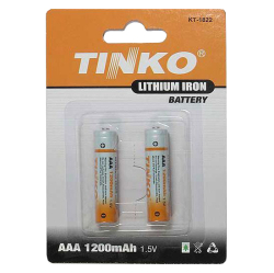Baterie lithiová AAA R03 1,5V/1200mAh TINKO  2ks