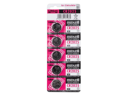 Baterie CR2025 MAXELL lithiová  5ks / blistr