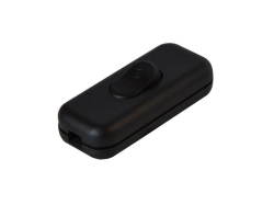 Vypínač mezišňůrový 250V/2,5A černý HADEX