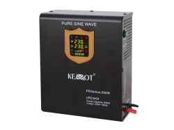 Zdroj záložní KEMOT PROsinus-800 12V 230V 800VA 500W Black nástěnný