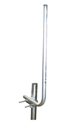 Anténní držák síta 28cm na stožár s třmenem, rozteč třmenu 120mm,  trubka 28/2mm, výška 60cm