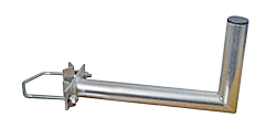 Anténní držák 35cm na stožár s vinklem, rozteč třmenu 100mm, trubka 42/2mm, výška 16cm žár.
