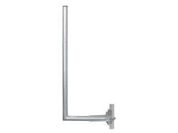 Anténní držák síta 25cm na stožár s vinklem, rozteč třmenu 100mm, trubka  28/2mm, výška 63cm