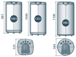 Baxi Sestava kotle Duo-tec Compact+ 1.24+ 100l stacionární zásobník 