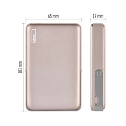 Power bank EMOS WI 1031, 10 000 mAh, 20 W + wireless, ružovo-zlatá