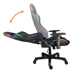 DELTACO GAM-080, RGB Herná stolička čierna