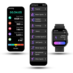 MANTA REVO Smartwatch, Smart hodinky, zlaté