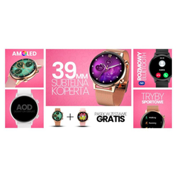 MANTA ALEXA Mini Smartwatch, Smart hodinky, biele
