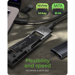 RAIDSONIC ICY Externý box M.2 NVMe/SATA3, USB-C