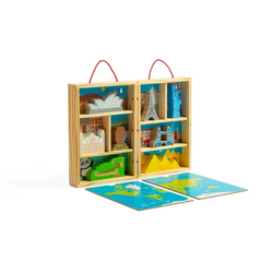 Bigjigs Toys Drevená cestovateľská herná súprava