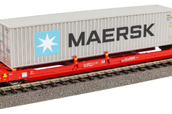 Piko Kontajnerový vagón T3000e s 1 návesom PNO a 1 40' kontajnerom Maersk - 24619