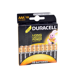 Kód alkalickej batérie Duracell typu AAA alebo R3, 81483686, 18 bc blister