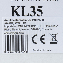 CB rádiový zosilňovač PNI KL 35, AM-FM, 35W, 12V
