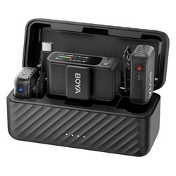 BOYA Microphone Wireless BOYAMIC 2-02 2.4GHz, AI Powered Noise Cancellation with 2 receivers and 1 transmitter (Type-C) Black EU