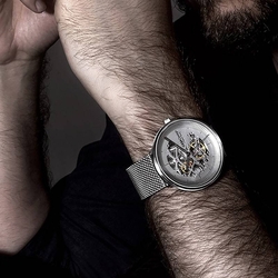 CIGA Design Náramkové hodinky Michael Young Series Automatic Mechanical Skeleton Silver