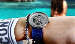 CIGA Design Náramkové hodinky Michael Young Series Titanium Edition Automatic Mechanical Skeleton Blue
