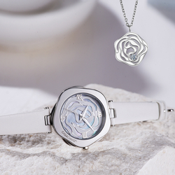 CIGA Design Dánske náramkové hodinky R-Series Rose Quartz z kože