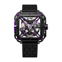 CIGA Design Mechanické náramkové hodinky X-Series z nehrdzavejúcej ocele fialové