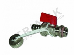Vypúšťací guľový uzáver- 1/2"M; nikel; páčka