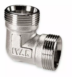 Koleno - 3/4"MxEK; nikl