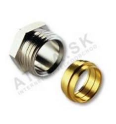 Zverné šróbenie - na medené potrubie - 1/2"M - 15x1