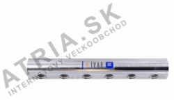 Rozdeľovač - neosadený - 1"x1/2"; 10cestný; nikel