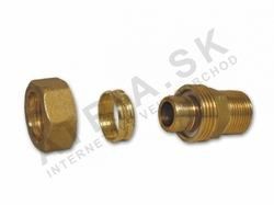 Sada zverného šróbenia so vsuvkou - na potrubie PEX - 25x2,3 - 1"M
