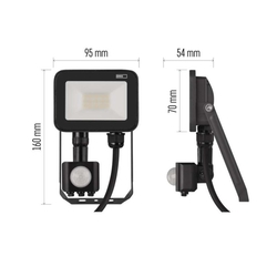 LED reflektor INOVO s pohybovým čidlom, 10W neutrálna biela
