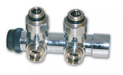 Kompaktný kúpeľňový pripojovací ventil OPTIMA  - 1/2"xM24; rohový; chróm