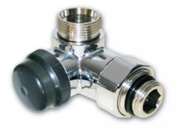 Kúpeľňový termostatický ventil OPTIMA trojosový - 1/2"xM24; pravý; inox