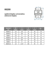 spätná klapka, vnútro nylon, zvislá 4"