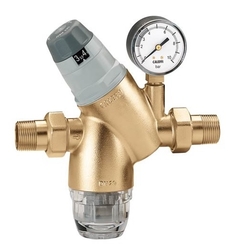 Tlakový redukčný ventil 3/4", PN 25bar, pracovný rozsah 1-6 bar, T max.+40 °C, manometer 0-10 bar, filter so sitkom - 280 µm