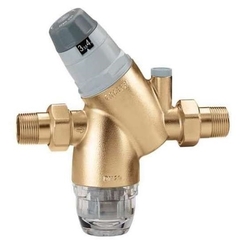Tlakový redukčný ventil 1", PN 25bar, pracovný rozsah 1-6 bar, T max.+40 °C, manometer 0-10 bar,s 1/4” F napojením na manometer, filter so sitkom - 280 µm
