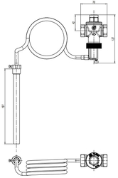 teplotný bezpečnostný ventil, PN 10, T = +5 až +110 °C