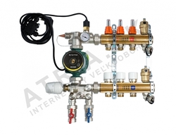 UNIMIX - univerzálna zostava - skriňa  P-MAX 4 - 3/4"xEK; 12cestný; DAB.EVOSTA 2 40-70/130; mosadz