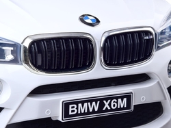 Elektrické autíčko BMW X6M NEW – JEDNOMIESTNE, červené, EVA kolesá, kožené sedadlo, 12V, 2,4 GHz diaľkové ovládanie, 2X motor, USB, SD karta, ORGINAL licencia