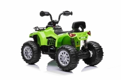 Elektrická štvorkolka SUPERPOWER 12V, zelená, Plastové kolesá s gumeným pásom, 2 x 45W Motor, plastová sedačka, odpruženie, 12V7Ah batéria, MP3 Prehrávač
