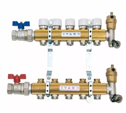 Zostava rozdeľovač/zberač  - skriňa P-KLASIK 2 - 5/4"xEK; 6cestný; mosadz