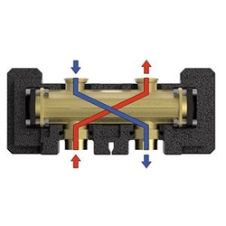 Hydraulický oddeľovač - pre horizontálny distribučný rozdeľovač DN 20 - 2200l/hod