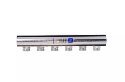 Rozdeľovač - s vývodmi EK - 5/4"xEK; 8cestný; nikel