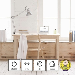 Predlžovací kábel 7 m / 4 zásuvky / s vypínačom / biely / PVC / 1,5 mm2
