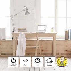 Predlžovací kábel 5 m / 6 zásuviek / s vypínačom / biely / PVC / 1,5 mm2