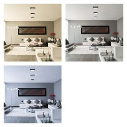 LED prisadené svietidlo NEXXO, štvorcové, čierne, 12,5W, CCT