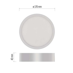 LED prisadené svietidlo, kruhové, biele, 12,5W, CCT