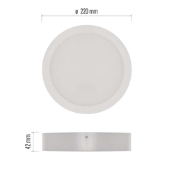 LED prisadené svietidlo RUBIC, kruhové, biele, 24W, neutrálna biela