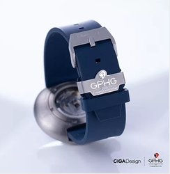 CIGA DESIGN náramkové hodinky U-Series Blue Planet GPHG Mechanical Watch - blue strap