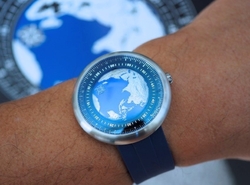 CIGA DESIGN náramkové hodinky U-Series Blue Planet GPHG Titanium Mechanical Watch - blue strap